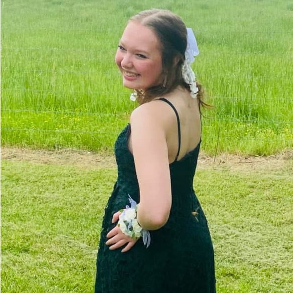 Elegant Green Lace Prom Dress